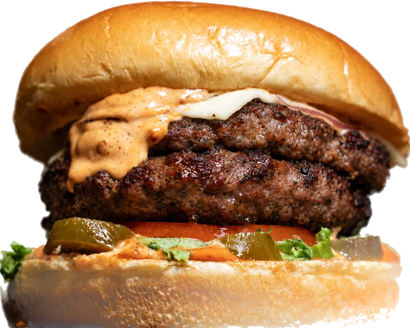 Spicy Backfire double burger
